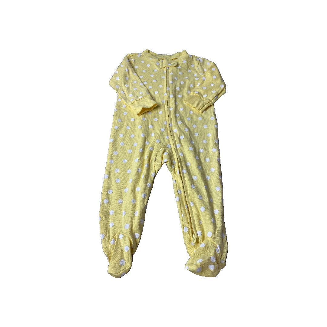 Carters Girls Yellow | White | polka dot Pajamas Size: 6 months Yellow | White | polka dot