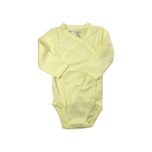 Carters Girls Yellow | White | polka dot Onesie Size: 6 months Yellow | White | polka dot