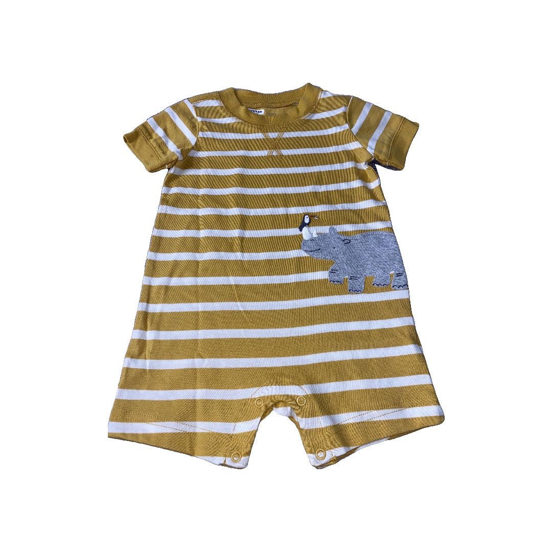 Carters Boys Yellow | White | Stripe Romper Size: 18 months Yellow | White | Stripe
