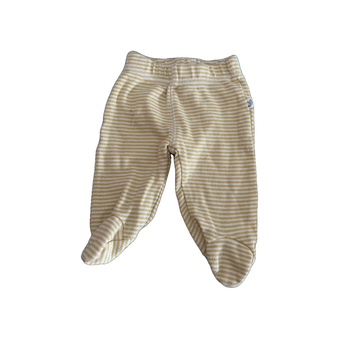 Oliver & Rain Unisex Yellow | White | Striped Pants Size: Newborn Yellow | White | Striped