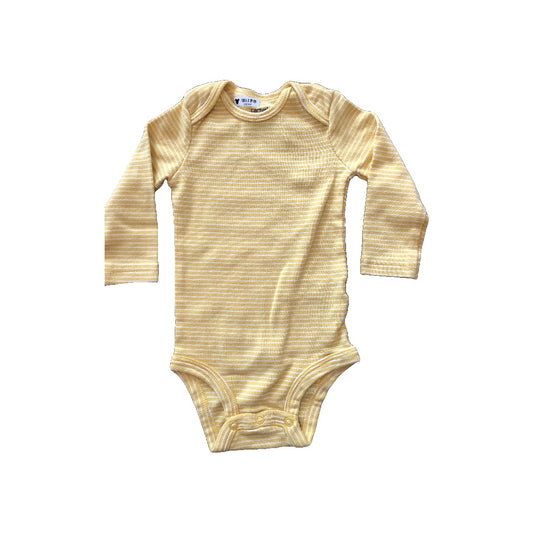 Carters Unisex Yellow | White | Striped Onesie Size: 6 months Yellow | White | Striped