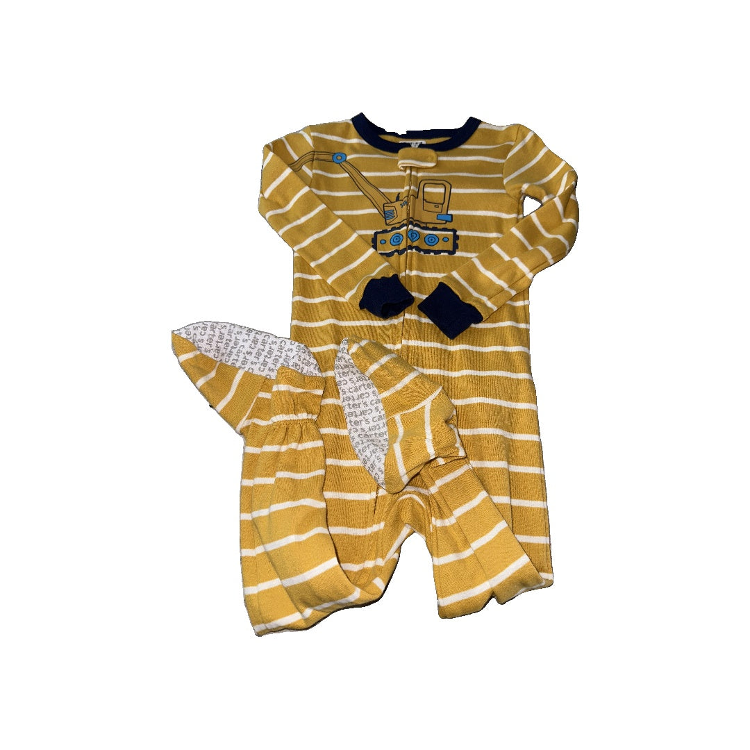 Carters Boys Yellow | White Pajamas Size: 24 months Yellow | White