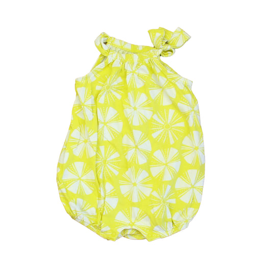 Tea Girls Yellow | White Romper Size: 9-12 Months