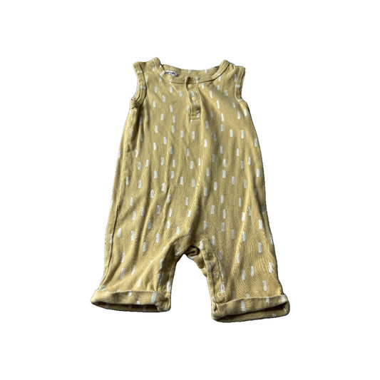 Lamaze Unisex Yellow | White Romper Size: 12 months Yellow | White