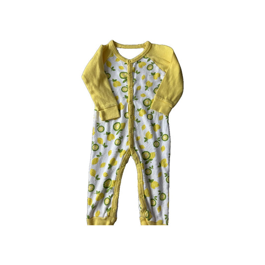 Bebenca Unisex Yellow | White Long Sleeve Outfit Size: 9-12 Months Yellow | White