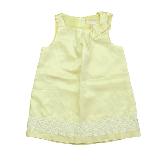 Janie and Jack Girls Yellow | White Dress Size: 12-18 Months
