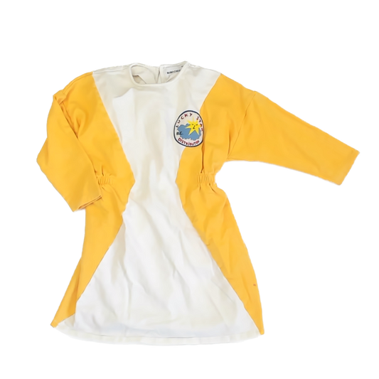 Bobo Choses Girls Yellow | White Dress Size: 4-5T Yellow | White