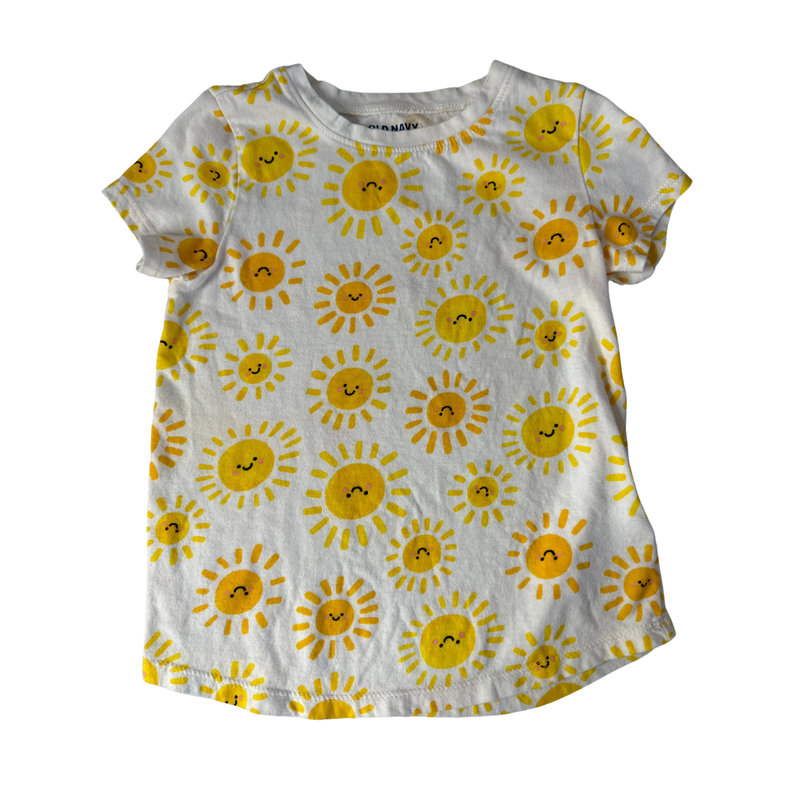 Old Navy Unisex Yellow | White T-Shirt Size: 5T Yellow | White