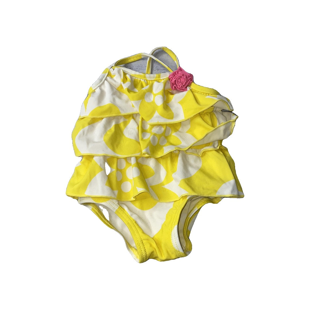 Carters Girls Yellow | White Swimwear Size: 3-6 months Yellow | White