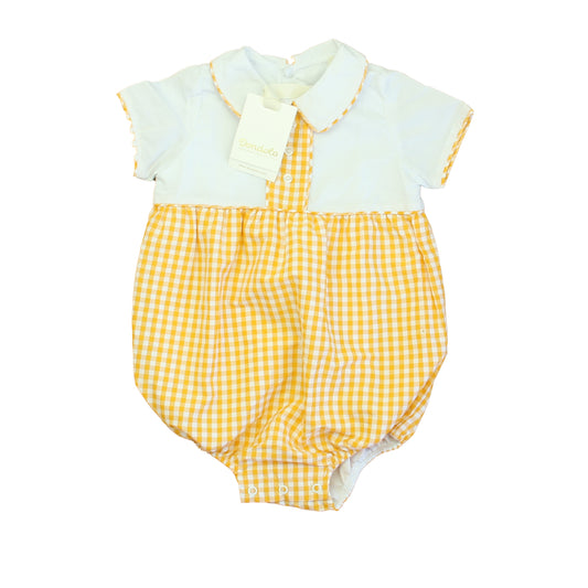 Dondolo Boys Yellow | White Romper Size: 24 Months Yellow | White