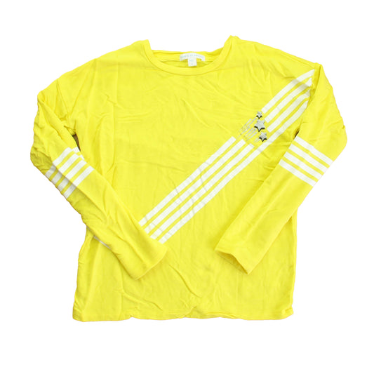 Rockets Of Awesome Girls Yellow | White Long Sleeve Shirt Size: 8 Years