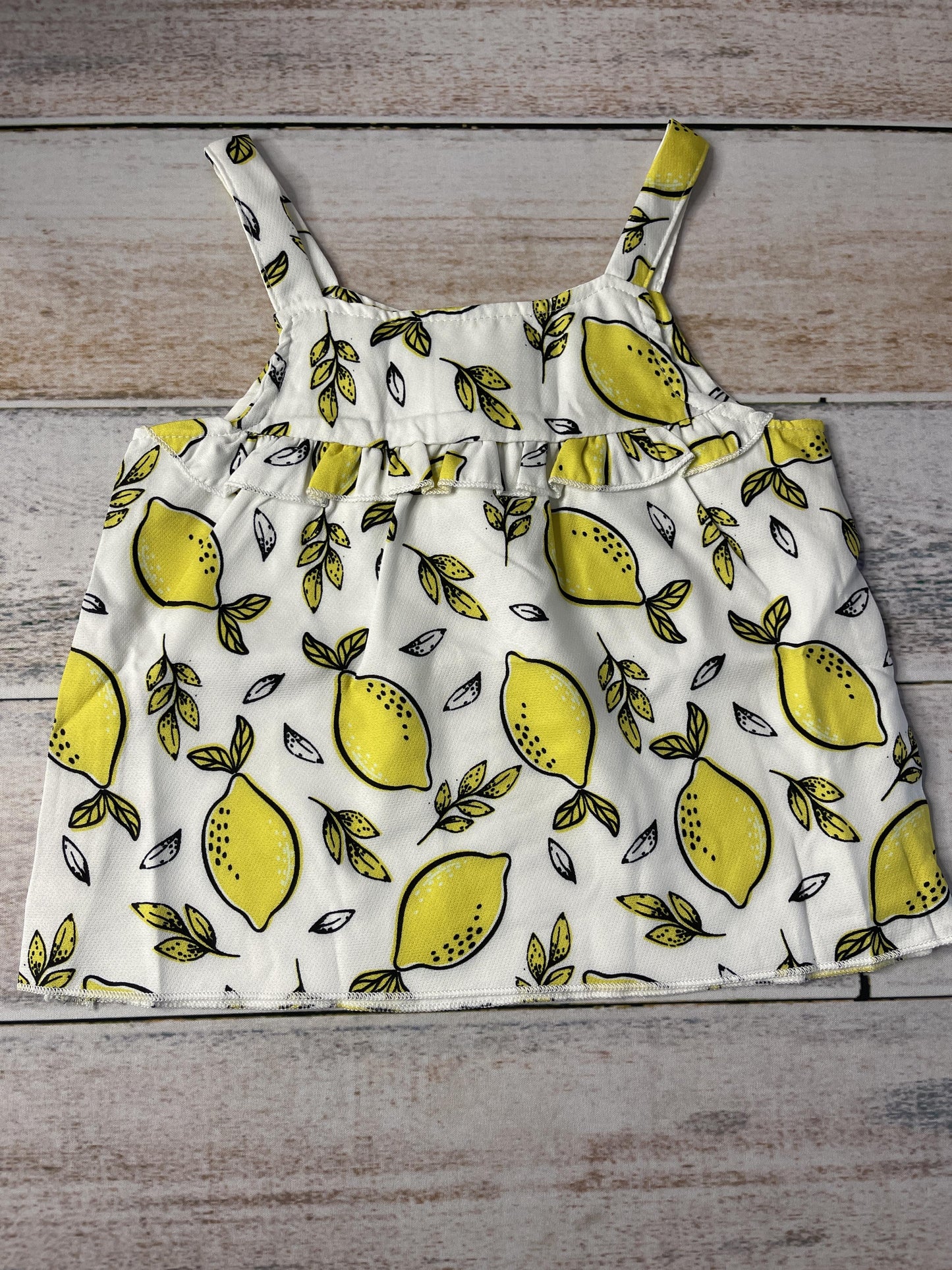 Unknown Girls Yellow | White Tank Top Size: 18-24 months Yellow | White