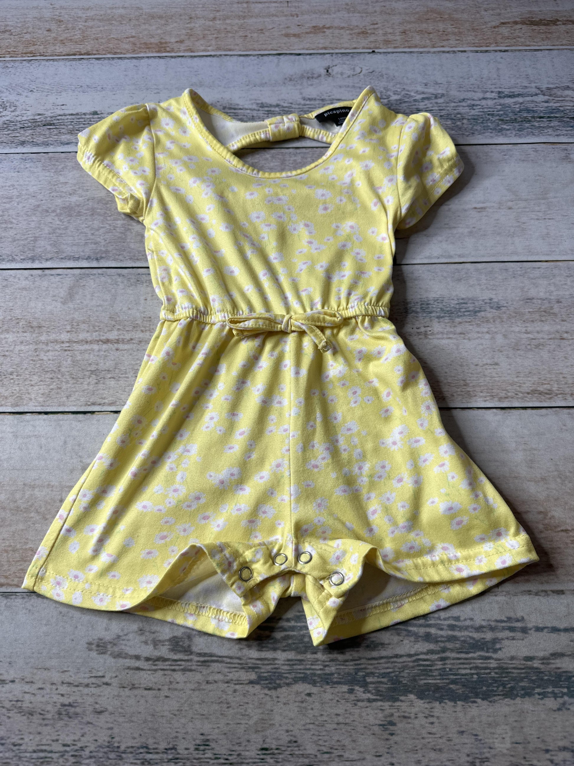 Picapino Girls Yellow Romper Size: 18 months Yellow