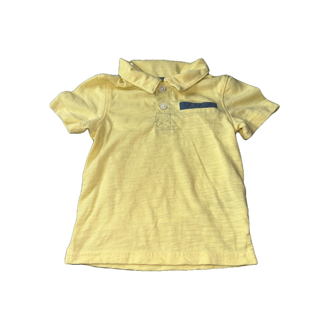 Cat & Jack Boys Yellow Polo Shirt Size: 18 months Yellow