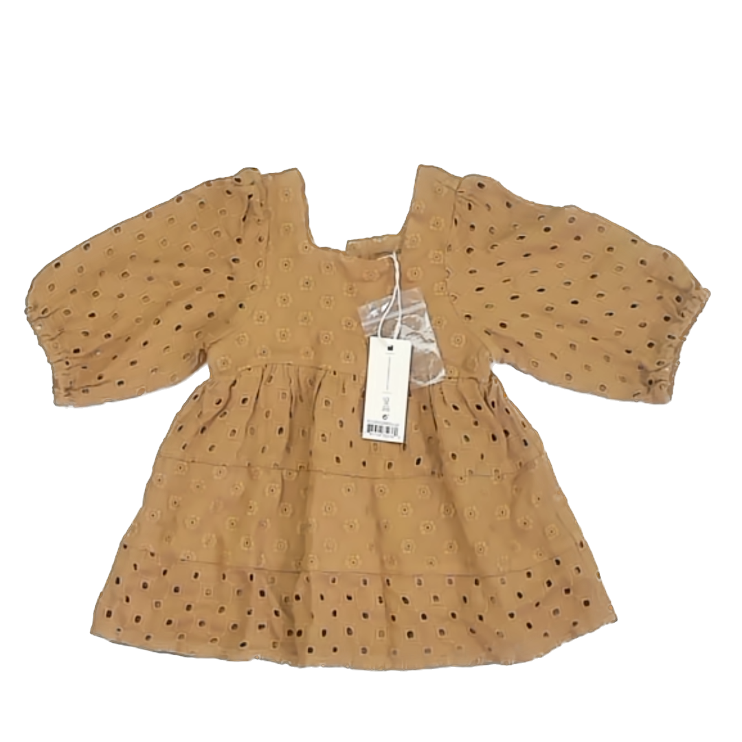 Rylee + Cru Girls Yellow Dress Size: 6-12 Months Yellow