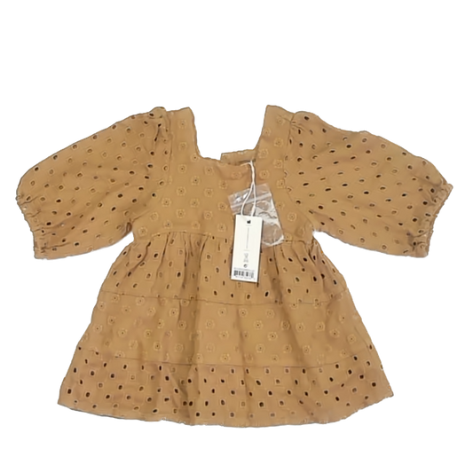 Rylee + Cru Girls Yellow Dress Size: 6-12 Months Yellow