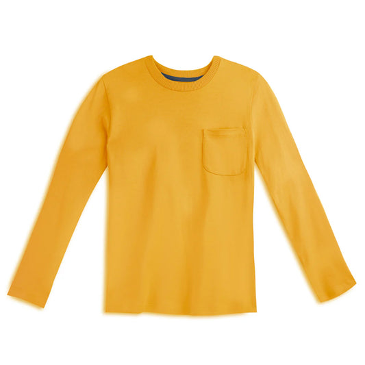 Mightly Boys Yellow Long Sleeve T-Shirt Size: 6-14 Years Yellow