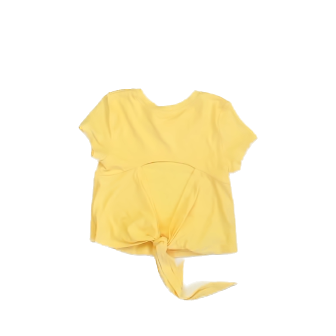 Logilates Girls Yellow Short Sleeve Shirt Size: S (6-7) Yellow