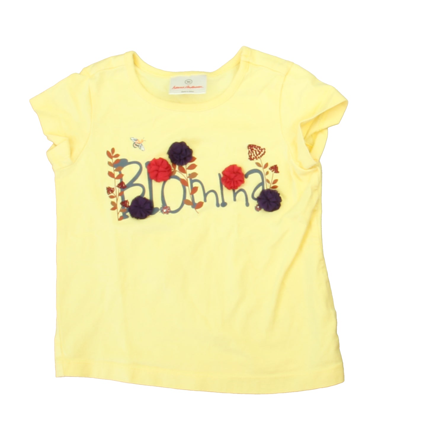 Hanna Andersson Girls Yellow T-Shirt Size: 3T