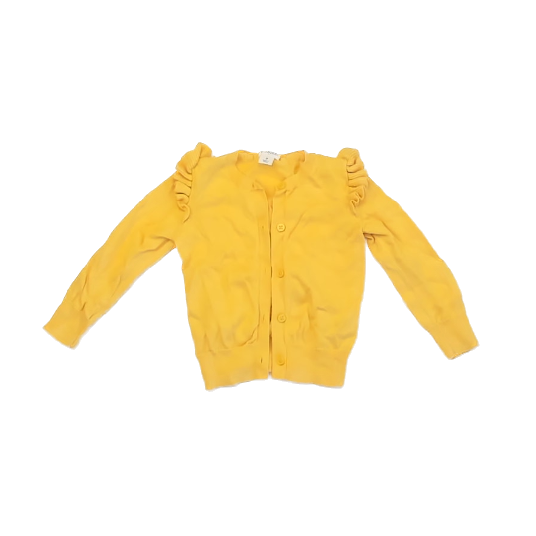 Crewcuts Girls Yellow Cardigan Size: 2T Yellow