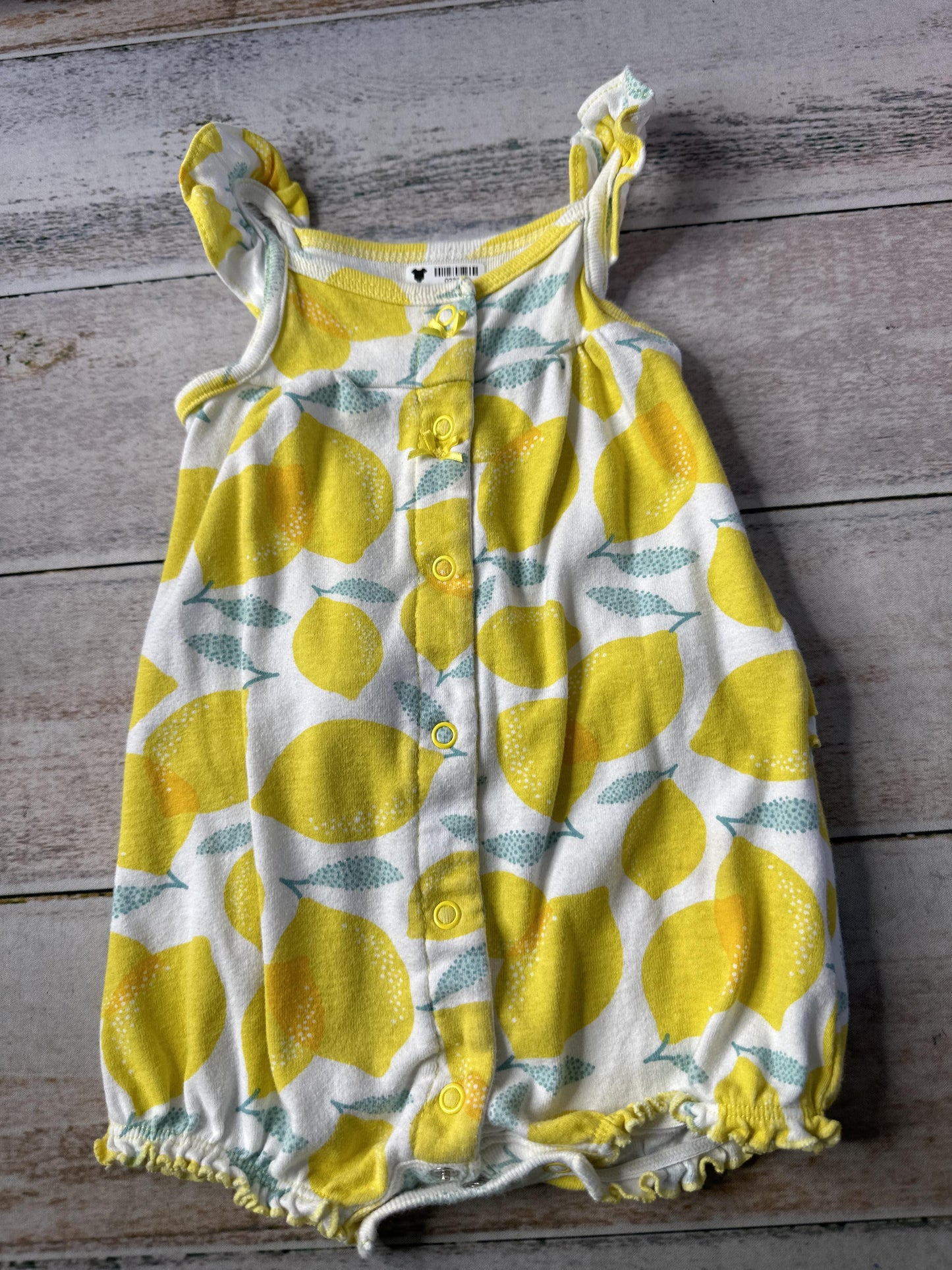 Carters Girls Yellow Romper Size: 6-9 months Yellow