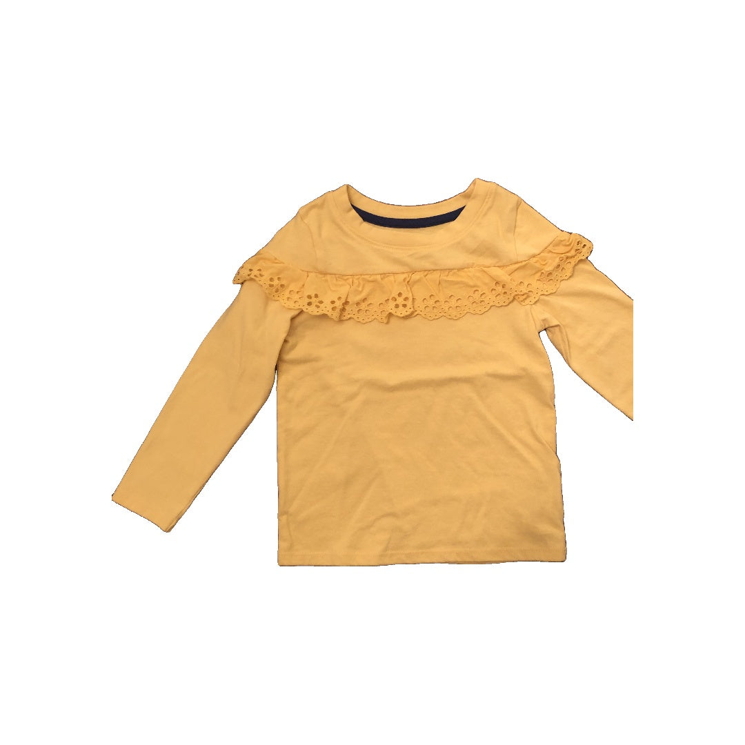 Cat & Jack Girls Yellow Long Sleeve T-Shirt Size: 3T Yellow