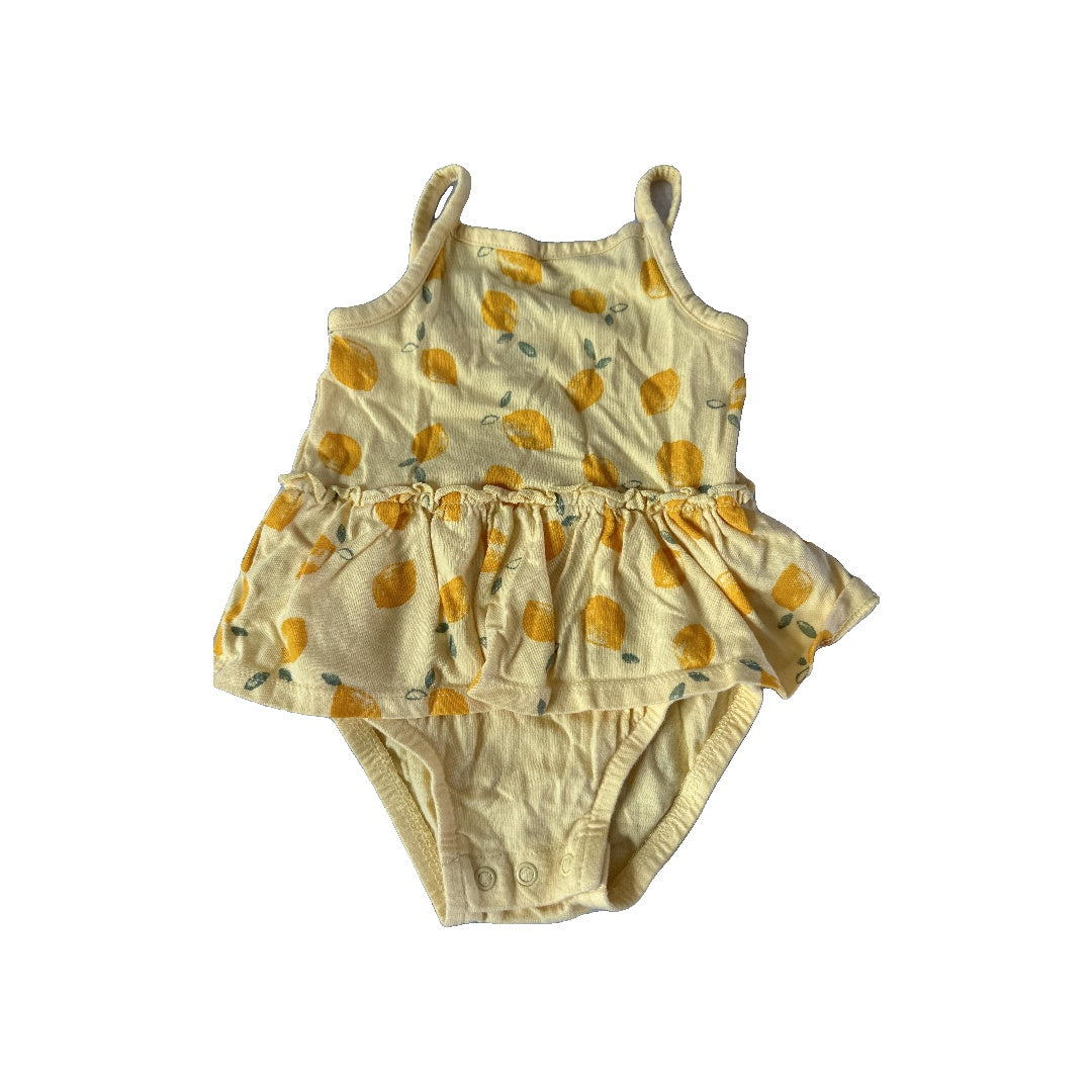 Carters Girls Yellow Onesie Size: 3-6 months Yellow