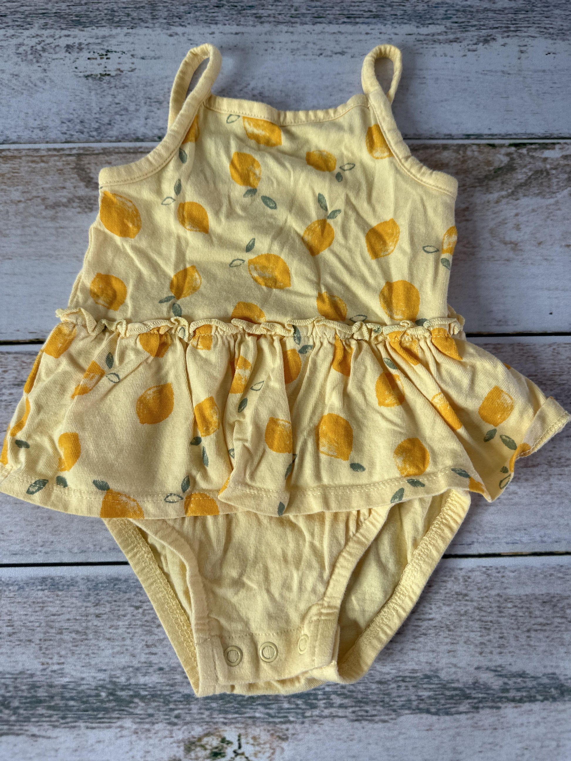 Carters Girls Yellow Onesie Size: 3-6 months Yellow