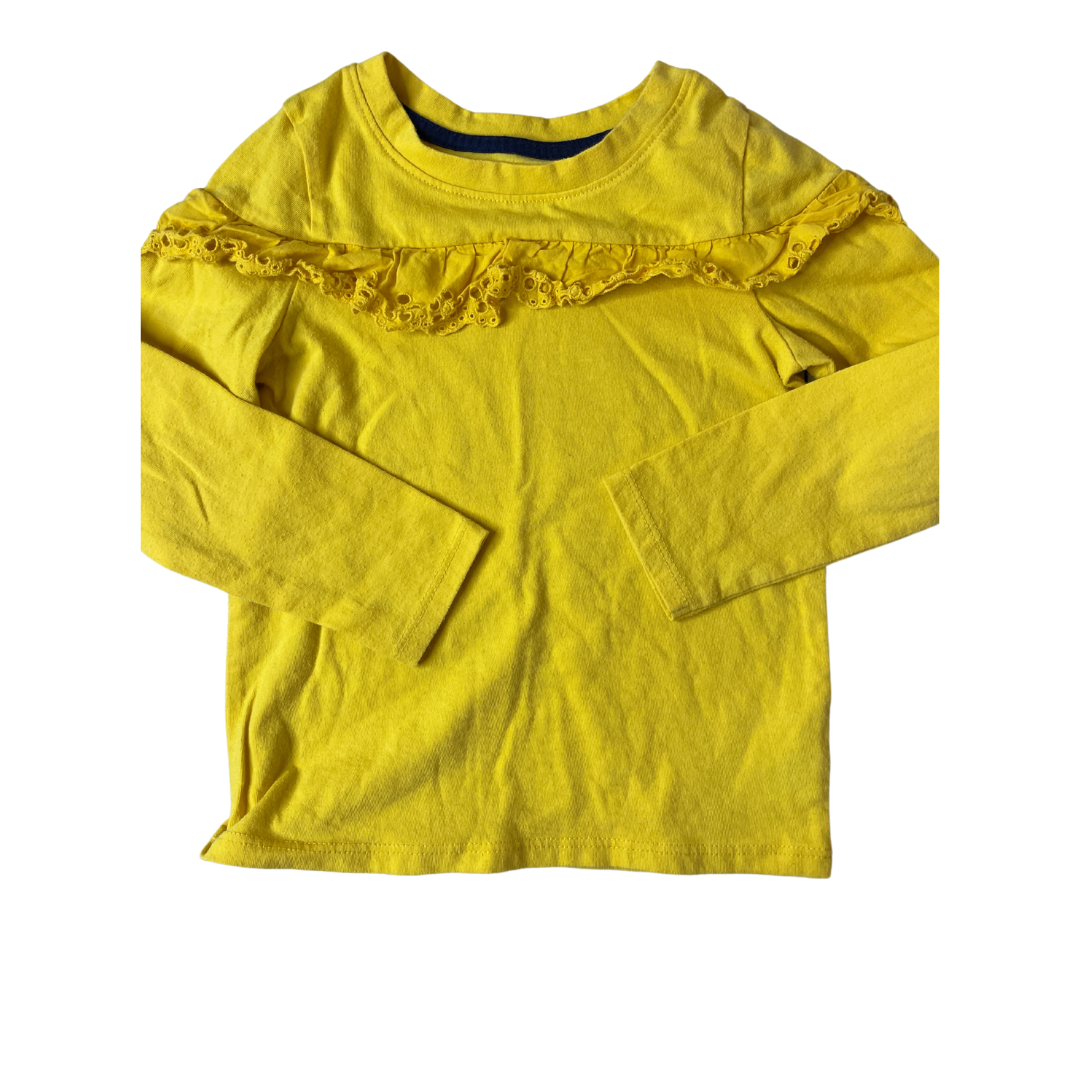 Cat & Jack Girls Yellow Long Sleeve T-Shirt Size: 3T Yellow