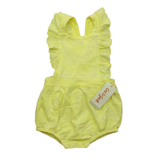 Cat & Jack Girls Yellow Romper Size: 12 Months