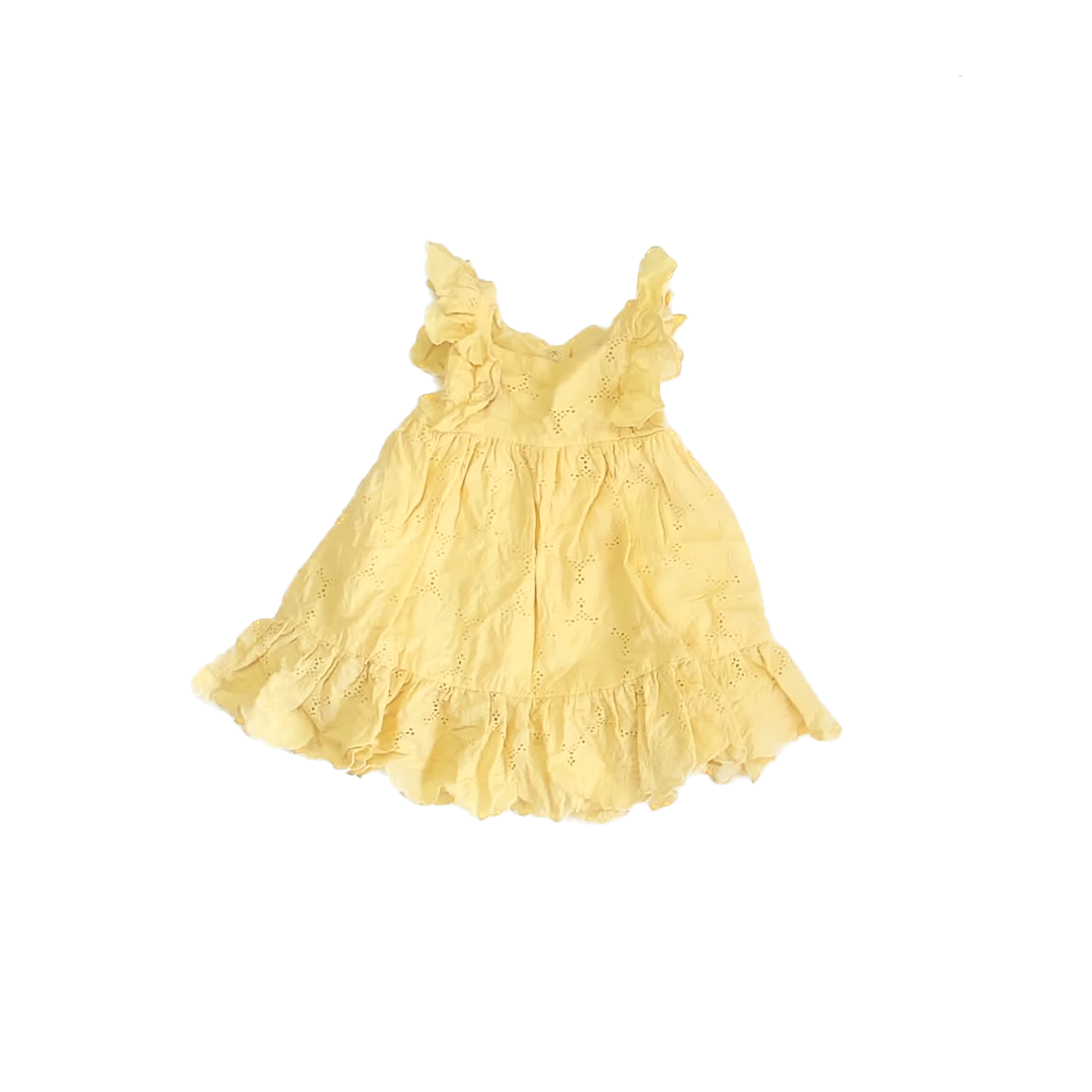 Catherine Malandrino Girls Yellow Sun Dress Size: 12 Months Yellow
