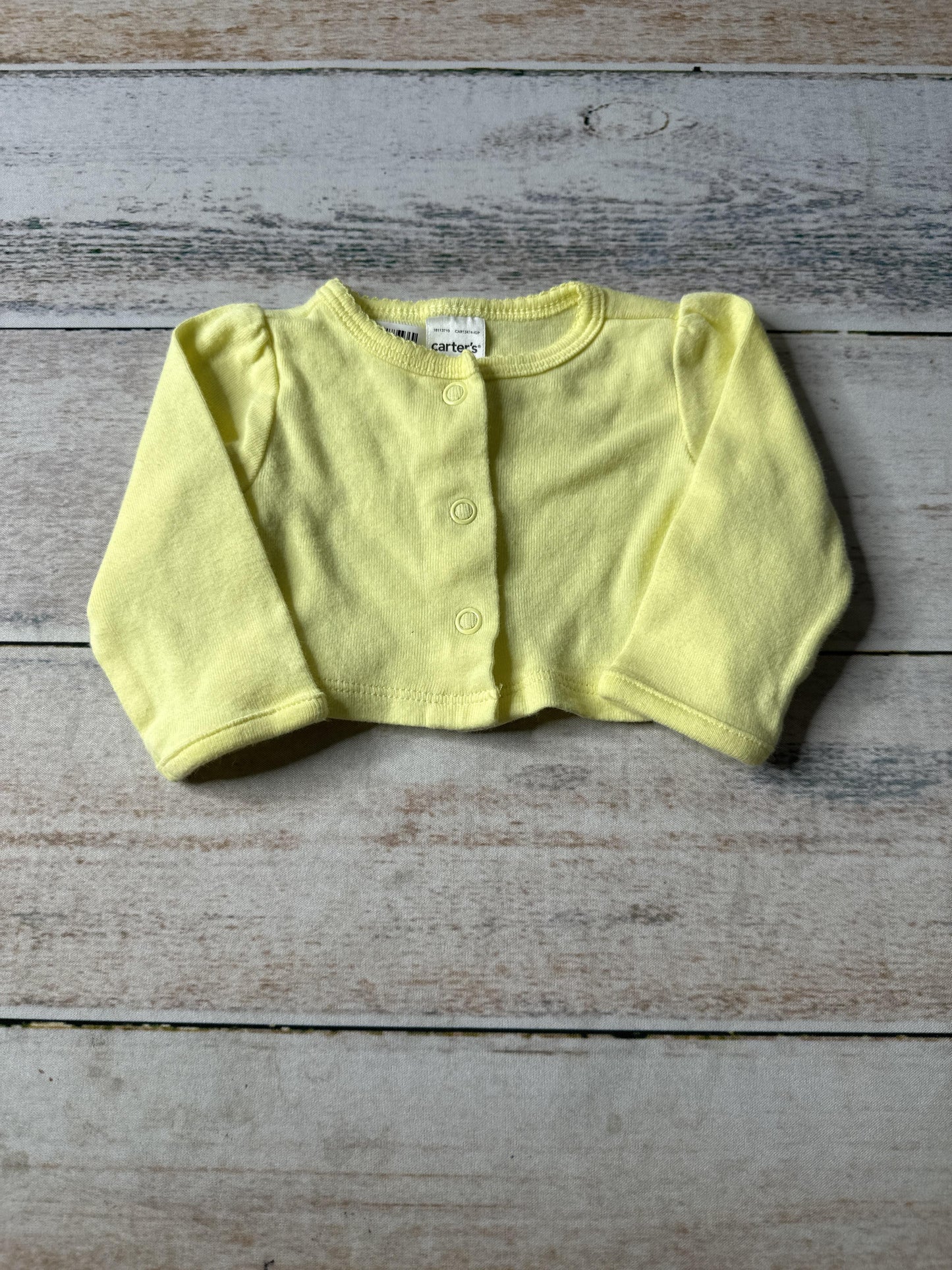 Carters Girls Yellow Sweater Size: Newborn Yellow