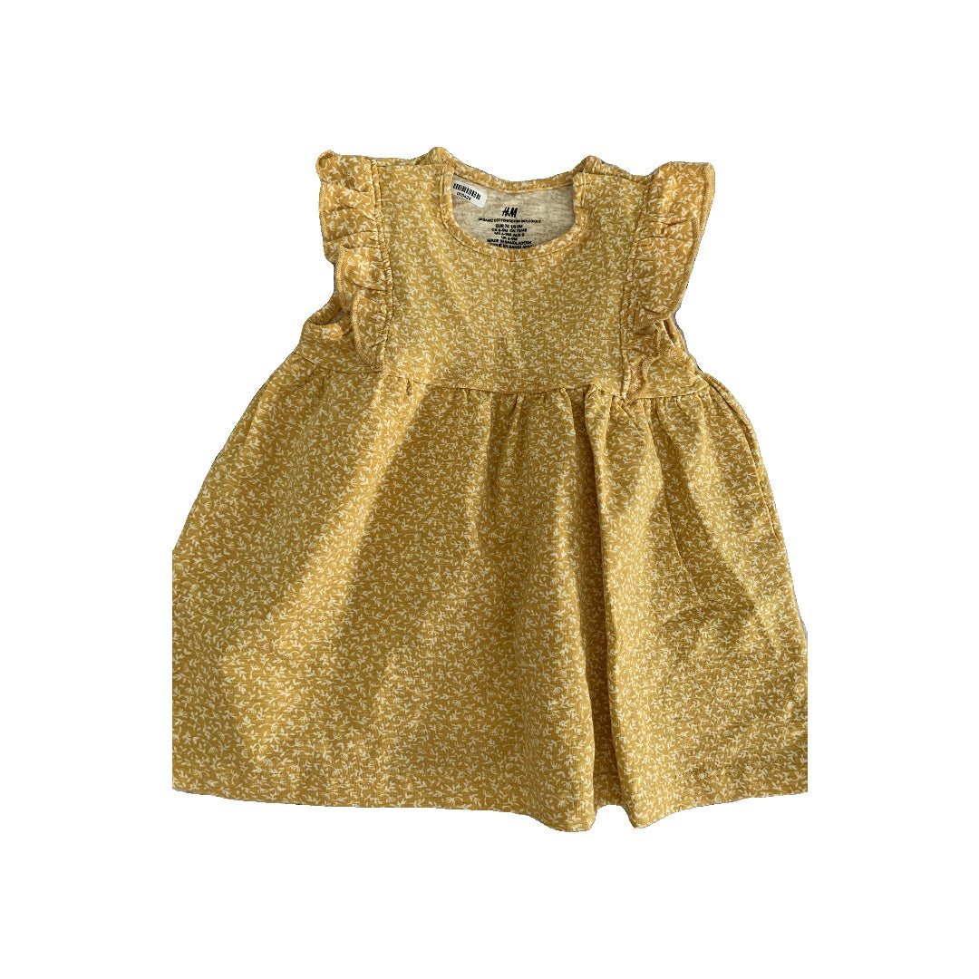 H&M Girls Yellow Dress Size: 6-9 months Yellow