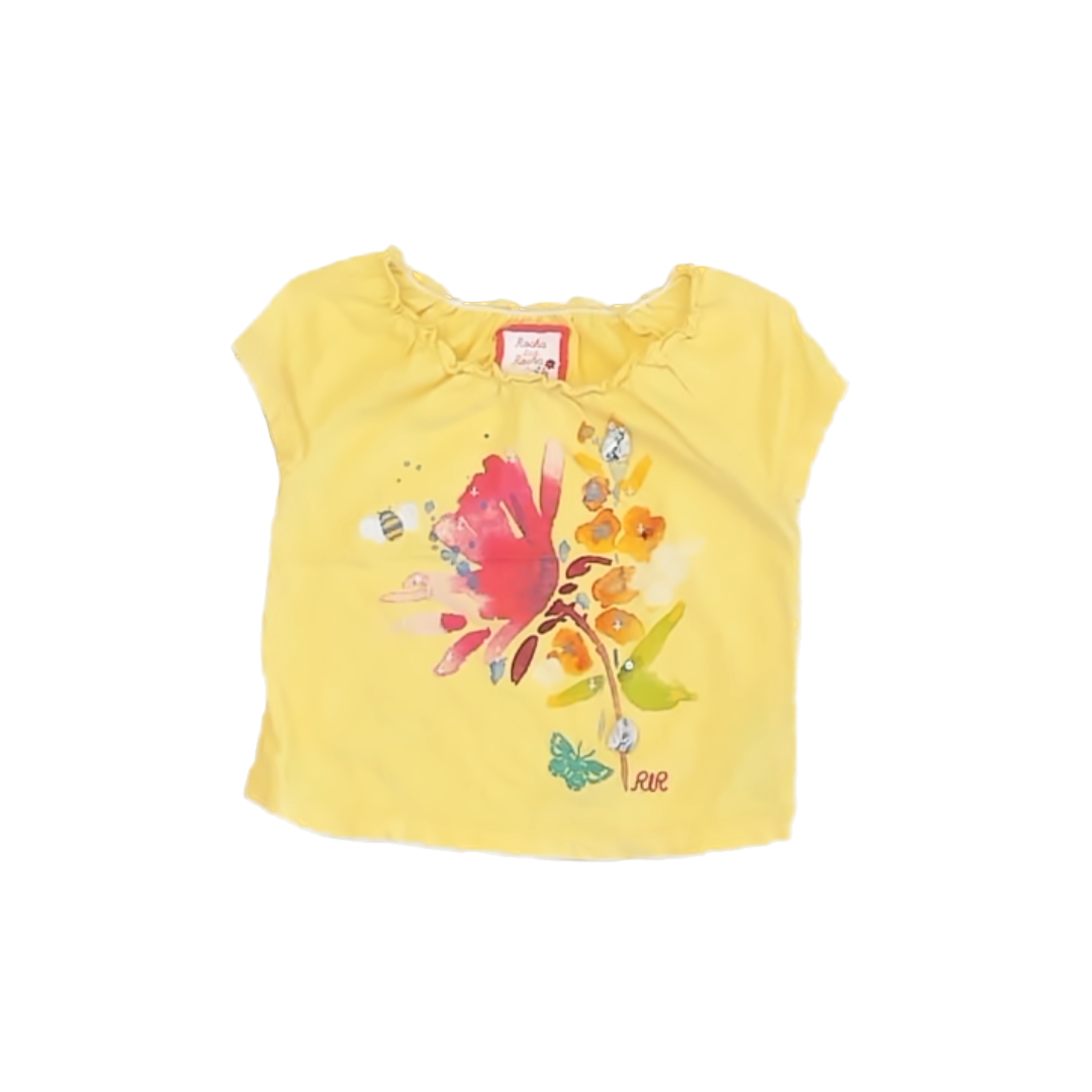 Rocha Little Rocha Girls Yellow T-Shirt Size: 12-18 Months Yellow