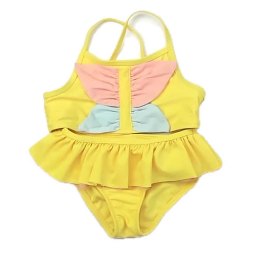 Cat & Jack Girls Yellow 2-piece Swimsuit Size: 4T Yellow