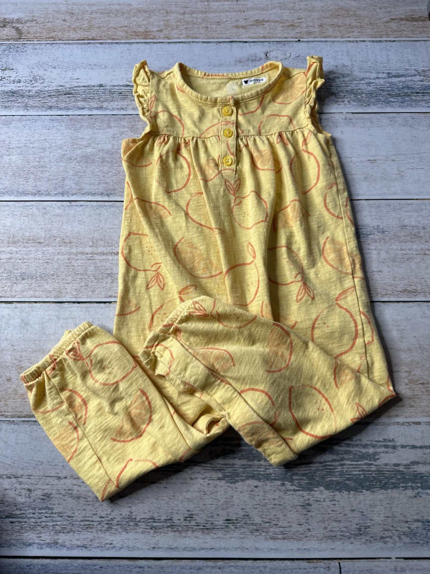 Carters Girls Yellow Romper Size: 24 months Yellow
