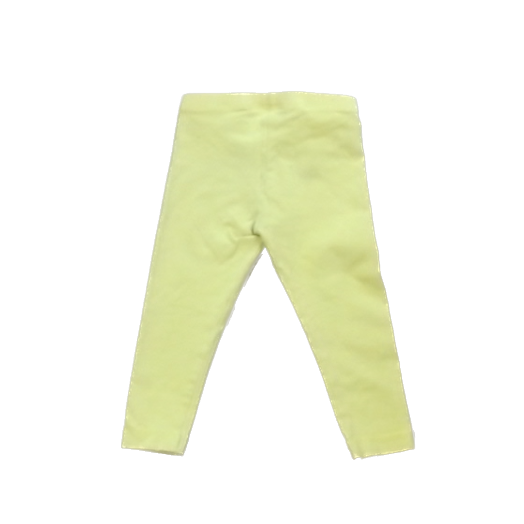 Tea Collection Girls Yellow Leggings Size: 12-18 Months Yellow