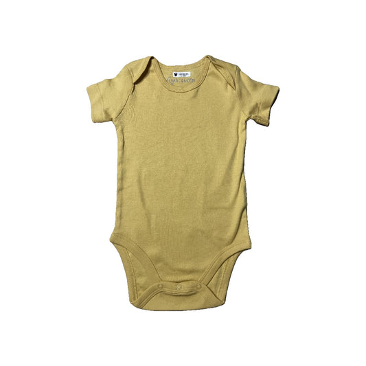 Mac & Moon Unisex Yellow Onesie Size: 12 months Yellow