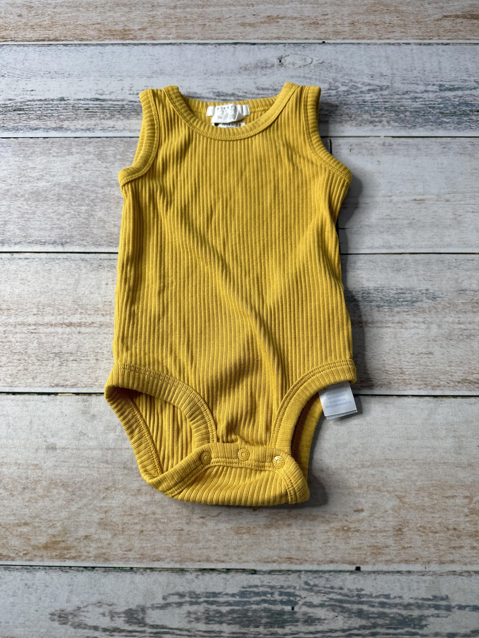 Firsts Unisex Yellow Onesie Size: 9 months Yellow