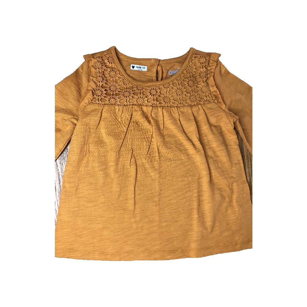 OshKosh Girls Yellow Long Sleeve T-Shirt Size: 4T Yellow