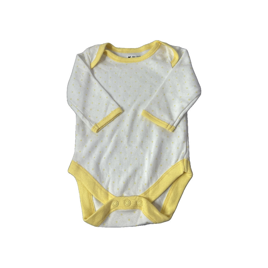 Unisex Yellow Onesie Size: 6-Mar Yellow