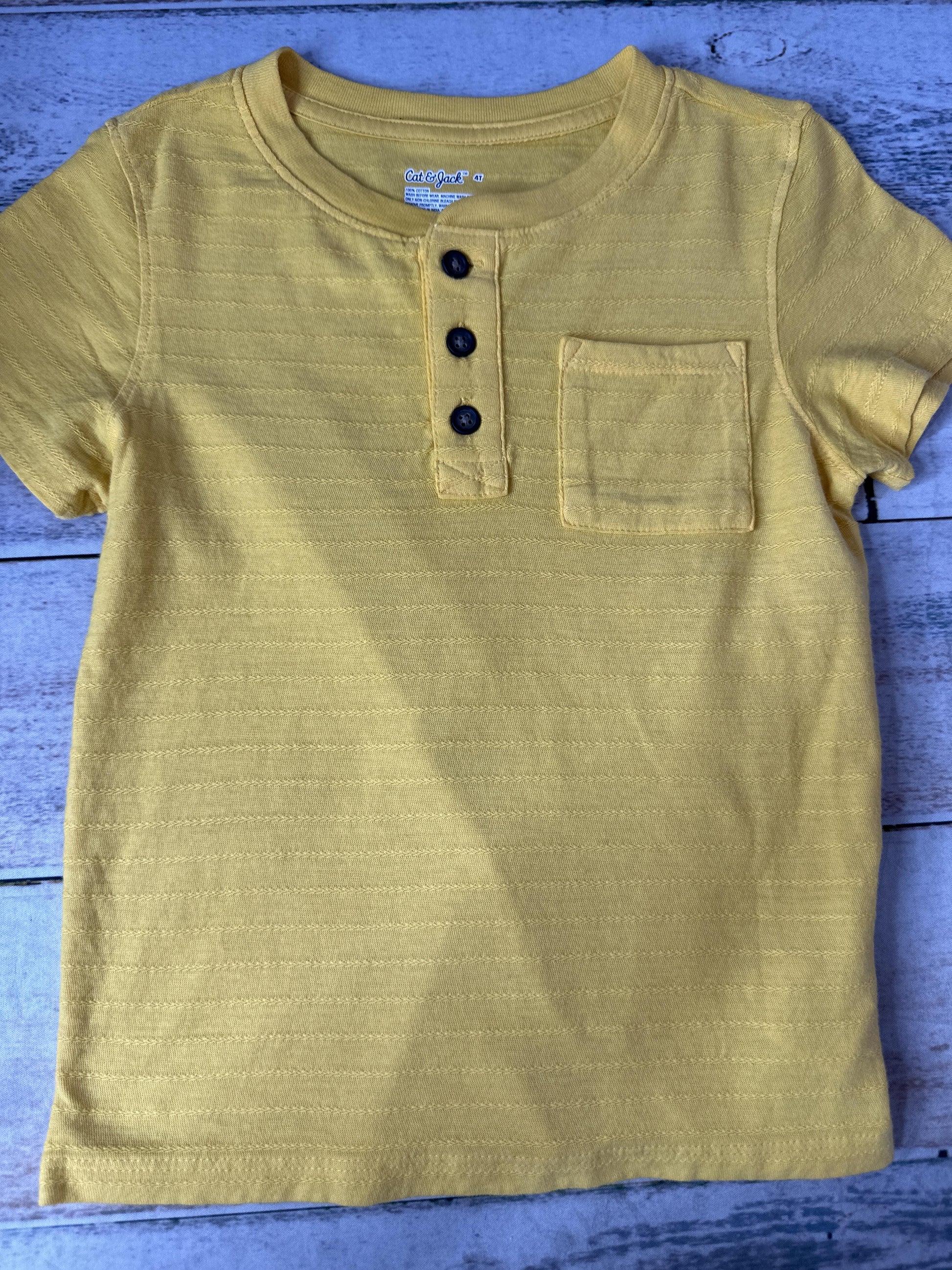 Car & Jack Unisex Yellow T-Shirt Size: 4T Yellow