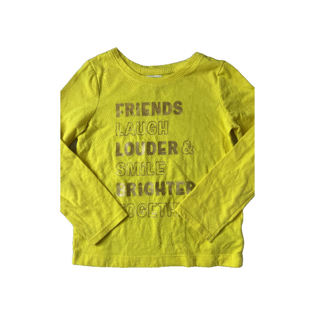 Cat & Jack Unisex Yellow Long Sleeve T-Shirt Size: 5T Yellow
