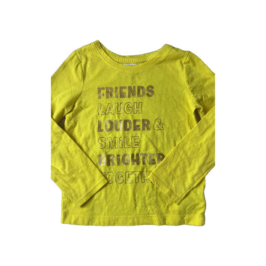 Cat & Jack Unisex Yellow Long Sleeve T-Shirt Size: 5T Yellow