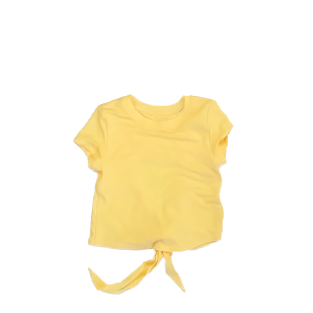 Logilates Girls Yellow Short Sleeve Shirt Size: S (6-7) Yellow