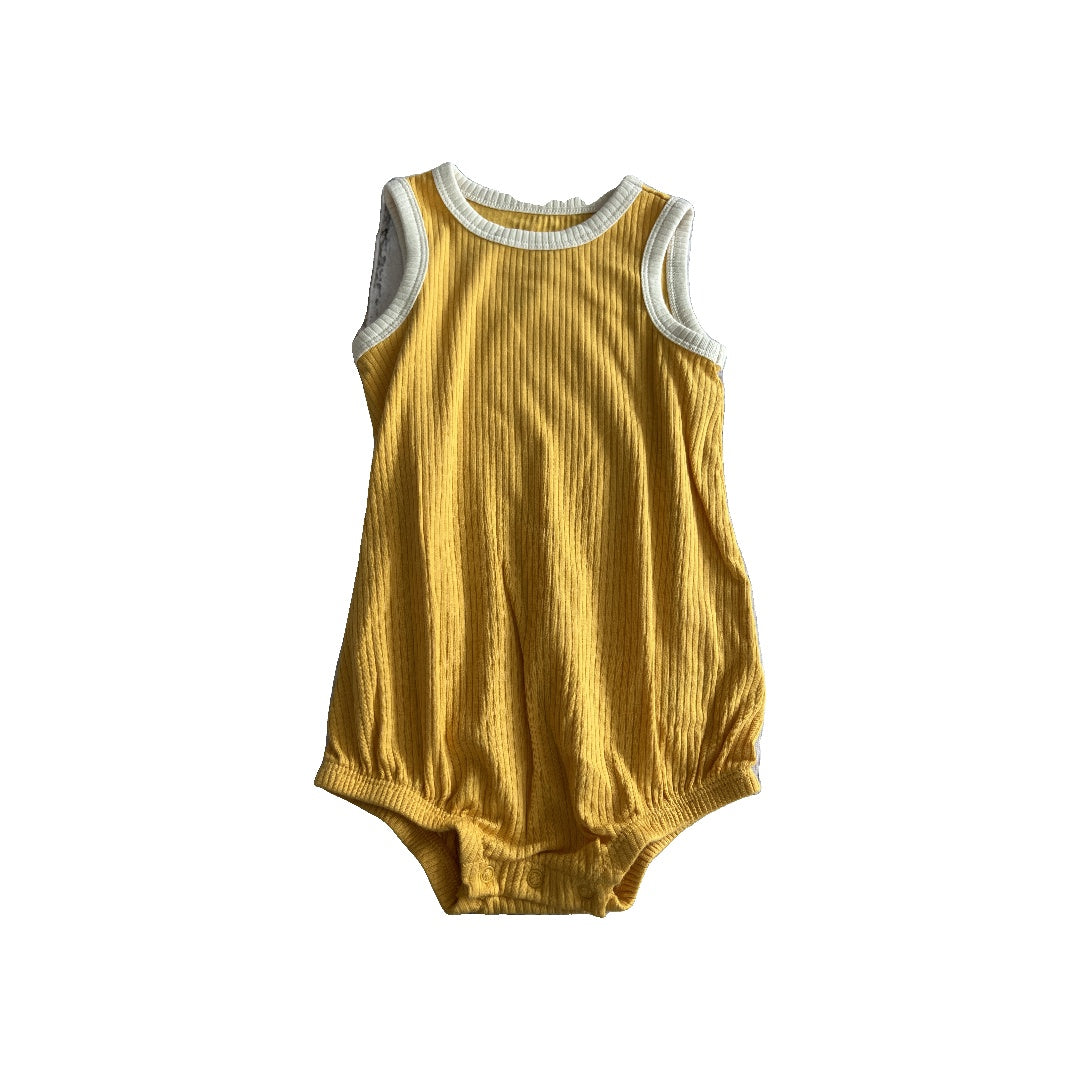 Cat & Jack Unisex Yellow Romper Size: 12 months Yellow