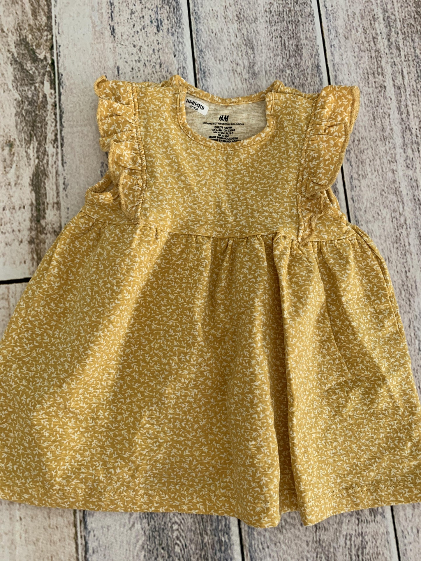 H&M Girls Yellow Dress Size: 6-9 months Yellow