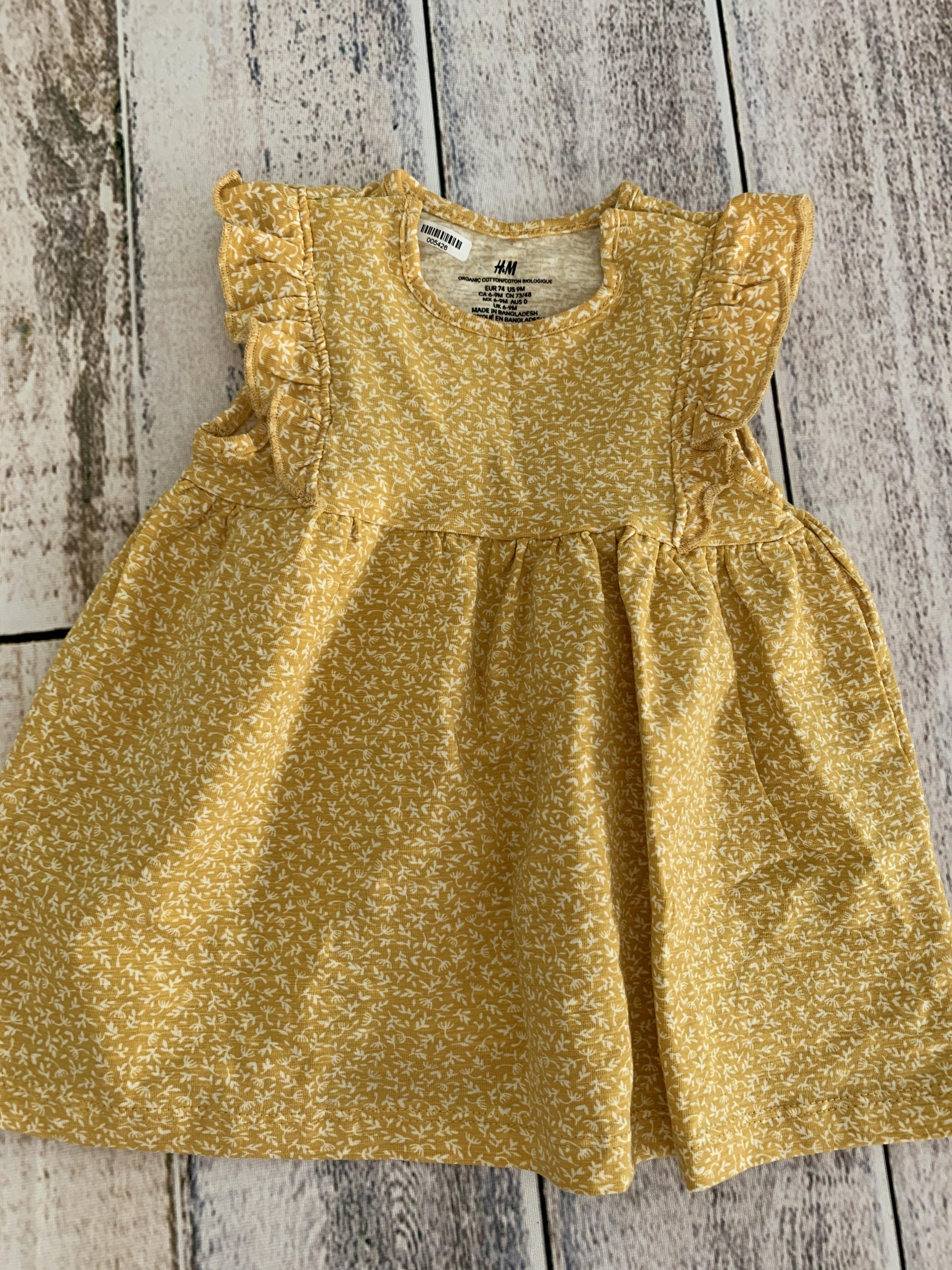 H&M Girls Yellow Dress Size: 6-9 months Yellow