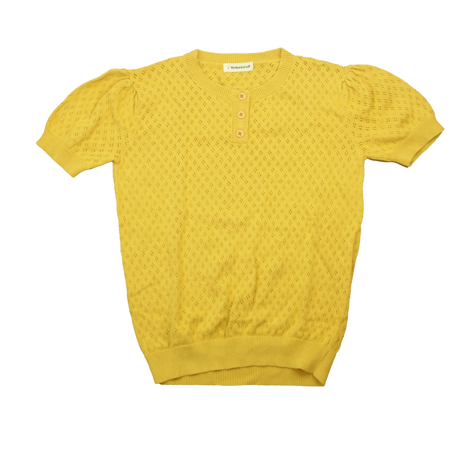 Misha & Puff Girls Yellow Sweater Size: 7-8 Years