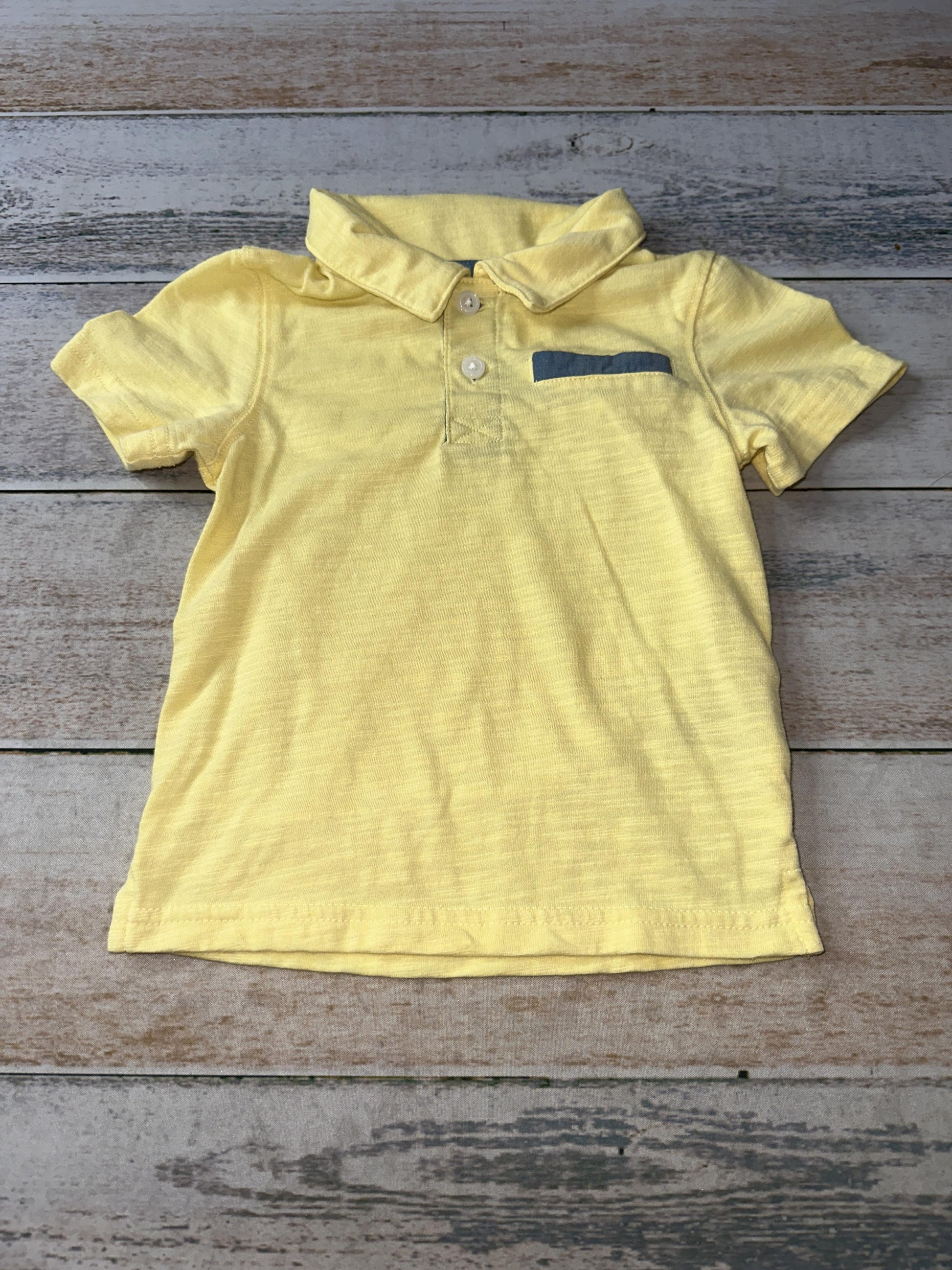 Cat & Jack Boys Yellow Polo Shirt Size: 18 months Yellow